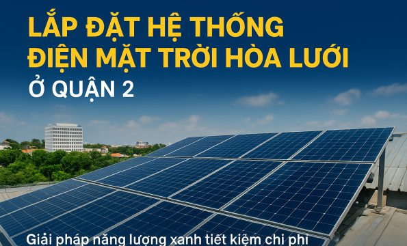 Lắp đặt hệ thống điện mặt trời hòa lưới ở quận 2